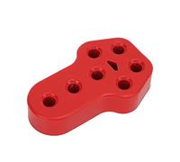 ZDETGU Car Hanger Bushing Rubber Mount for Secure Muffler Connection 12mm 7 Hole Insulator Stabilizes System and Reduces Vibration Black (Red)