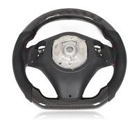 ZDETGU Carbon Fiber LED Display Lights Steering Wheel Compatible with 3 Series E82 E90 E91 E92 E93, Flat Bottom Racing Design, Real Time Performance Data