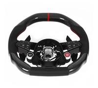 ZDETGU Carbon Fiber Steering Wheel for RS3 RS4 RS5 RS6 RS7 D-Type Flat Bottom Design with Nappa Leather Grips & 3K Direct Fit Upgrade 2010-2021 Models