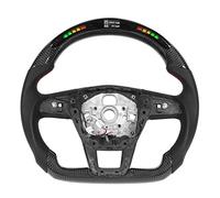 ZDETGU Carbon Fiber Steering Wheel with LED Lights for C8 S6 RS6 D-Type Racing Design Real-Time Data Display & RPM Indicator Flat Bottom Replacement Wheel for Enhanced Driving Precision