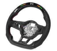 ZDETGU Carbon Fiber Steering Wheel with LED Lights & Real-Time Display D-Shape Racing Design for MK7 MK7.5 Performance Driving & Enhanced Control Customizable RPM Alerts & Data Tracking