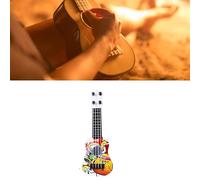 ZDETGU Children Guitar Toy Playable Simulation with Unique Design for Music Learning Kids in Various Settings (with Graffiti)