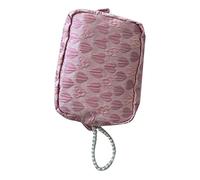 ZDETGU Cosmetic Bag Pearl Pendant Exquisite Large Capacity Portable Makeup Bag for Travel Vacation Holiday Embossed Heart (#1)