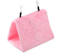 ZDETGU Cozy Plush Hanging Hammock for Birds and Parrots with Entry and Warm Shelter (S)