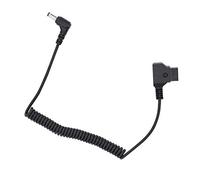 ZDETGU D Tap Male to DC 5.5x2.5mm Plug Power Cable for BMCC BMPC 4K Camera, & LED Light Spiral Spring Design, & Stable Connection