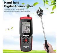 ZDETGU Digital Anemometer Professional Handheld Wind Speed Meter for Accurate Airflow Measurement, Temperature & Humidity with Data Storage, USB