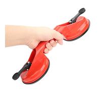 ZDETGU Double Suction Cup - Strong Red Plastic Handle for Glass Tile and Floor - 11.5cm Secure Lifter for Surfaces - Easy Carry and Storage - Reliable Home and Workshop Tool