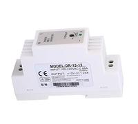 ZDETGU DR 15 12 DIN Rail Mount 12V Power Supply - 15W Single Output Switching Module for Control Cabinets & Industrial Equipment - Compact PWM Regulated Design - (DR-15-12)
