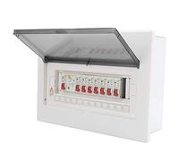 ZDETGU Electric Lighting Distribution Box 7-Way Plastic with 1P Switch 63A