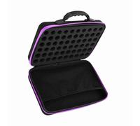 ZDETGU Essential Oils Carrying Case for 60 Bottles 5ml 10ml 15ml, Premium EVA Leather Hard Shell Travel with Shockproof Design, Purple (Purple)