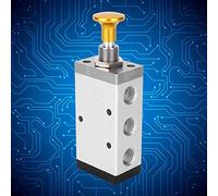 ZDETGU Hand Valve Two Position Five Way Button Valve Aluminum Alloy G1/4 Inch G3/8 Inch Practical and Versatile Reliable Pressure Control for Pneumatic Systems (4R310-08)