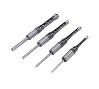 ZDETGU HSS Woodworking Hole Drill Bit Set - 4 Piece Mortising Chisels for Joinery in 1/4 5/16 3/8 1/2 Inch Sizes