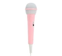 ZDETGU Kids Wired Microphone, Low Distortion Musical Toy for Children Singing Karaoke, Portable Mic for Family Party with 3.5mm Plug, Suitable for Learning Machines, Story Machines (Pink)