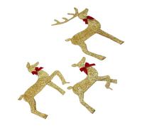ZDETGU LED Lighted Deer Decoration 3 Piece Reindeer Family Decor Easy Assembly Disassembly Xmas Festival Yard Decor for Holiday Ambience Warm Iron Material LED Lights Included