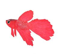 ZDETGU Lifelike Silicone Fish Decoration Artificial Small Fish for Aquarium Decor (No. 1 red betta fish)
