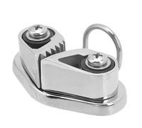 ZDETGU Marine 316 Stainless Steel Cam Cleat Fairlead Leading Ring Rope Cleat with Flared Entry Easy Adjust for 3-12mm Rope Sailing Kayaking Canoeing