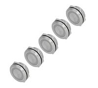 ZDETGU Momentary Push Button Switch Metal with LED - Stainless Steel Tact Switch for Industrial Control Cars Trucks Ships Ignition Systems (DC12~24V Green)