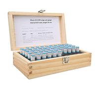 ZDETGU Pin Gage Set - 50pcs Measuring Tools for Machining & Inspection - 0.5-0.99mm Plug Gages with 0.001mm Tolerance - Bearing Steel Pin Gage Kit for Engineers, Mechanics, and Quality