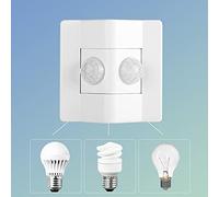 ZDETGU PIR Motion 86 Type with Dual Probe 180° Wide Angle 12m Detection Light Sensitive Auto On/Off for Corridor Warehouse Hallway Energy Saving