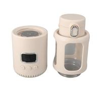 ZDETGU Portable Milk Warmer 350ML Stainless Steel Glass USB Cordless Fast Heating for Travel Car 10000mAh