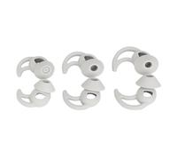 ZDETGU Silicone Earbud Tips Replacement Earbud Tips Sport Noise Reduction Secure Fit Soft Comfortable with 3 Sizes S M L for Sports Cycling Work (Gray)