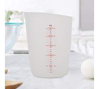 ZDETGU Silicone Measuring Cup 500ml Transparent Kitchen & Bar Measuring Cup with Accurate Ml/Oz Markings, Flexible Collapsible Design, Heat-Resistant for Baking, Cocktails, Cooking (250ml)