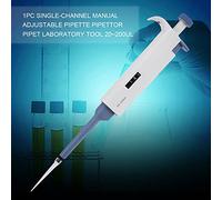 ZDETGU Single Channel Pipette 20-200ul Liquid Measuring Tool for Labs, Science Experiments, and Analysis with Ergonomic Design & Easy Calibration