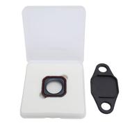 ZDETGU Sports Camera Lens Filter, Optical Glass with Low Refractive Index and Double Sided Coating, Built in Rubber Gasket for Protection, Aluminum Alloy Matte Black Finish, with Blue