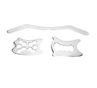 ZDETGU Stainless Steel Gua Sha Scraping Plate 3Pcs Set - Mirror Polished Body Tools for Neck Shoulder Back Relief, Recovery & Relaxation, Ergonomic Handle