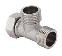 ZDETGU Stainless Steel Tee Connector for Pipes G1/2 Male Female Thread Fitting Secure Tubular Drainage Adapter for Plumbing Systems