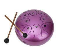 ZDETGU Steel Tongue C Key Ethereal Worry Sanskrit Hand Pan Percussion Instrument 8in (Purple)