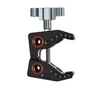 ZDETGU Super Clamp Duty Metal C Clamp for Camera LED Light Secure Anti-Slip Grip with 1/4 & 3/8 Screw Holes Photography Studio Desk Mount Accessory