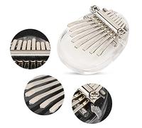 ZDETGU Thumb Piano Portable Acrylic Decoration Gift Musical Instrument Heart Shaped for Use and Easy to Carry (Oval crystal)