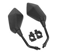 ZDETGU Universal Motorcycle Handlebar Mirror 22mm Rearview Side Mirror for Scooter ATV Bike ABS Metal Glass Construction Blind Spot Elimination Wing for R1 R3