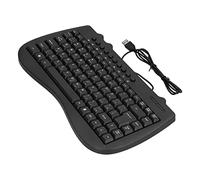 ZDETGU USB Keyboard 87 Keys Ergonomic Bracket Wired Computer Keyboard for Use English Arabic Layout Plastic Construction (Arabic)