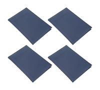 ZDETGU Versatile 4 Pcs PU Leather Passport Holder Set for Travel - Dark Blue Soft Wallet for Men and Women (Dark Blue)