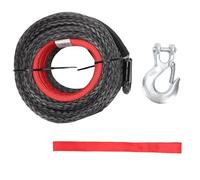 ZDETGU Winch Rope With Hook 8mm 30m Heavy Duty Synthetic Fiber Winch Line With Protective Sleeve 56 Ton Breaking Strength For SUV Truck Off Road Vehicle Recovery