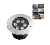 ZDEZHI LED In Ground Lights Recessed Underground Light IP66 Waterproof Outdoor Round Buried Lights AC85-265V Spotlight for Garden Walkway Driveway Deck Patio Landscape Lamp
