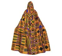 ZDFHKYDY African Tribal -Print Halloween Hooded Cloak Adults - Affordable Adult Cape For Role-Playing, Themed Parties And Festivals - Comfortable Fit With Oversized Hood
