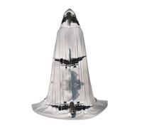 ZDFHKYDY Airplane Art -Print Adjustable Teen Cloak - Youth Cape For Festivals & Stage, Lightweight Hooded Wear S