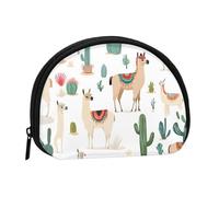 ZDFHKYDY Alpaca Llama Personalized Coin Purse Fashionable Zipper mini Coins Wallet Change Shell Storage Bag for Women Men