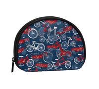 ZDFHKYDY Bikes Bicycle Cycling Personalized Coin Purse Fashionable Zipper mini Coins Wallet Change Shell Storage Bag for Women Men