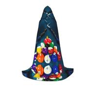 ZDFHKYDY Billiard -Print Adjustable Teen Cloak - Youth Cape For Festivals & Stage, Lightweight Hooded Wear S