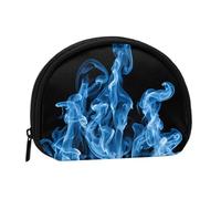 ZDFHKYDY Blue Flame Personalized Coin Purse Fashionable Zipper mini Coins Wallet Change Shell Storage Bag for Women Men