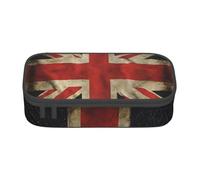 ZDFHKYDY British Flag Large Capacity Pencil Pen Case Portable Stationery Pouch Holder Box Organizer Makeup Cosmetic Bag Office College Storage Bag Supplies for Work School Travel 21x9.5x5 cm