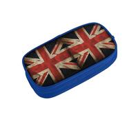 ZDFHKYDY British Flag Zipper Pencil Case Pouch Pen Box Large Capacity Storage Bag for Office & Travel Multi-Compartment Stationery Organizer Holder Gift for Women Men 21x10.5x5 cm
