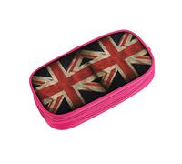 ZDFHKYDY British Flag Zipper Pencil Case Pouch Pen Box Large Capacity Storage Bag for Office & Travel Multi-Compartment Stationery Organizer Holder Gift for Women Men 21x10.5x5 cm