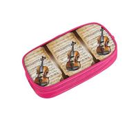 ZDFHKYDY Butterfly and Cello Zipper Pencil Case Pouch Pen Box Large Capacity Storage Bag for Office & Travel Multi-Compartment Stationery Organizer Holder Gift for Women Men 21x10.5x5 cm