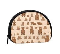 ZDFHKYDY Cartoon Cute Bear Personalized Coin Purse Fashionable Zipper mini Coins Wallet Change Shell Storage Bag for Women Men