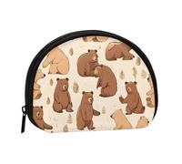 ZDFHKYDY Cartoon Cute Bear Personalized Coin Purse Fashionable Zipper mini Coins Wallet Change Shell Storage Bag for Women Men